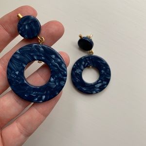 Madewell Blue Statement Earrings
